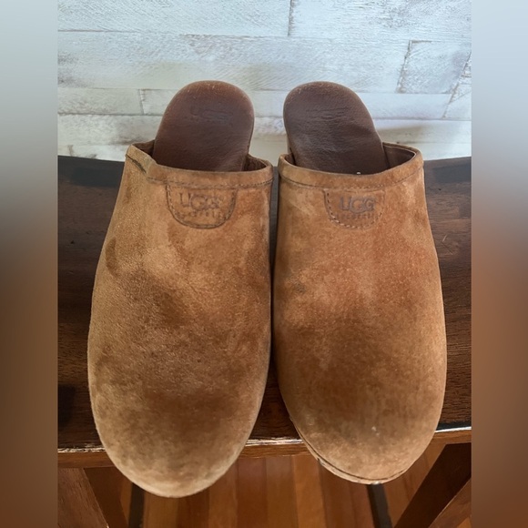 UGG Shoes - UGG Abbie Studded Suede Platform Clogs in size 9
